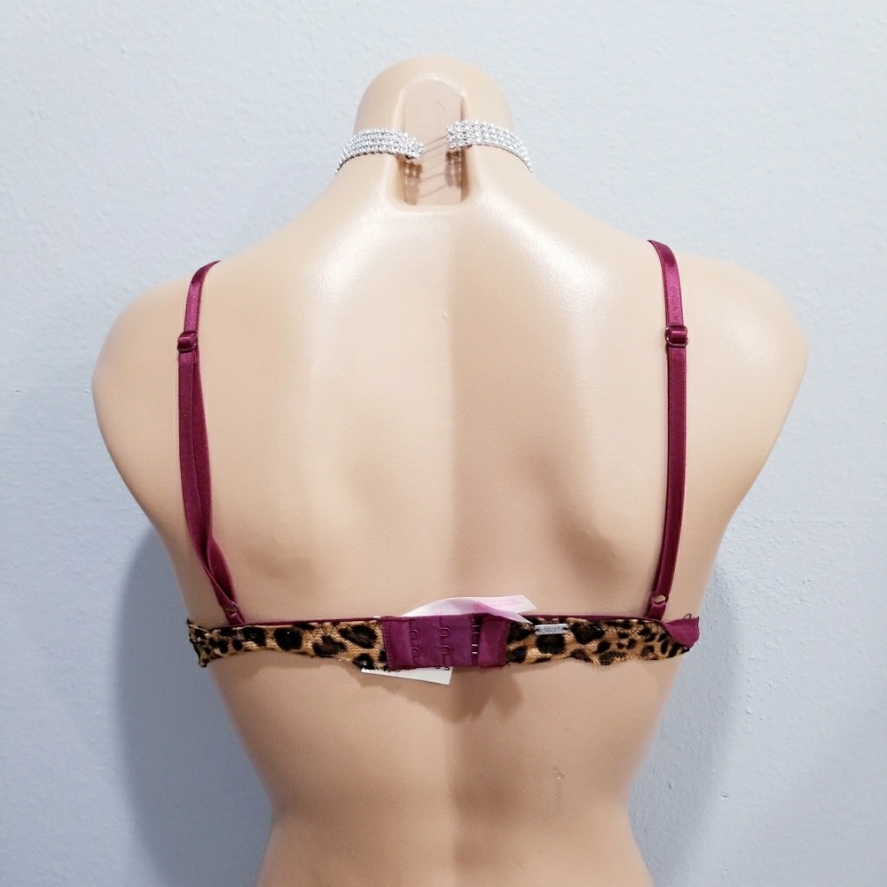 NEW PINK Victoria's Secret lace triangle bra S - Picture 4 of 5